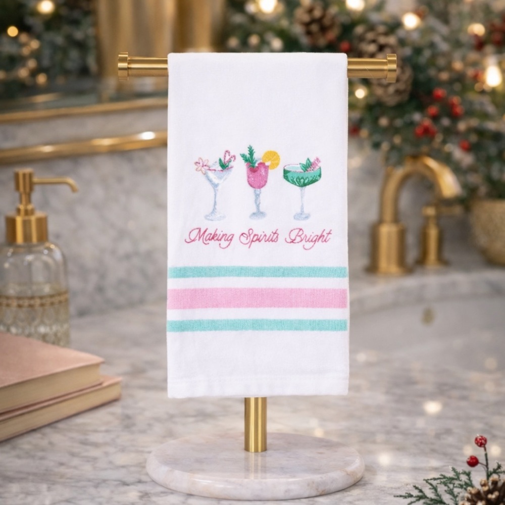 NEW The Royal Standard Making Spirits Bright Hand Towel